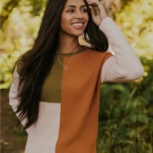 Roolee block sweater